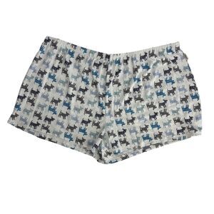 Love Women's PJ Short Animal Printed Pajama Shorts Stretch Blue White Size XL